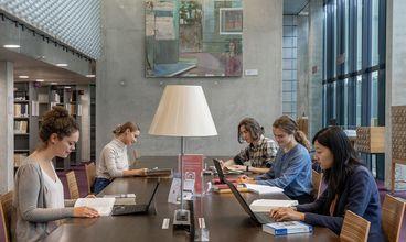 Bibliothèque Ulm-LSH lecteurs en consultation